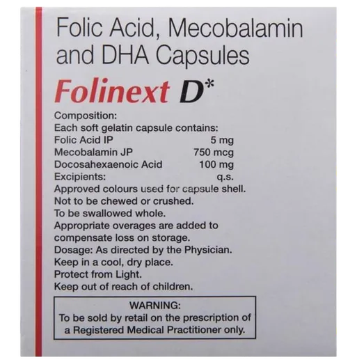 folinext d capsule 15's